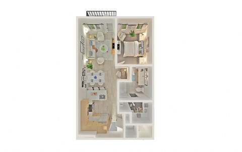 a floor plan of a bedroom apartment