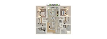 a bedroom floorplan of a 1 bedroom192 sq ft apartment