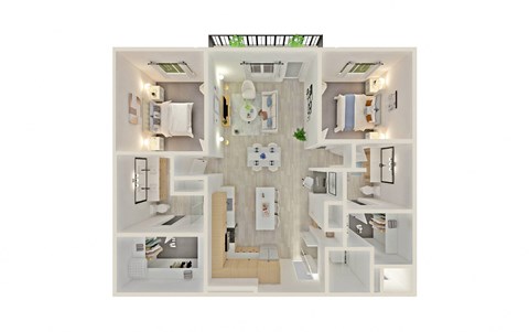 a bedroom floorplan of a 1 bedroom192 sq ft apartment