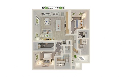 a floor plan of a house with a bedroom and a living room