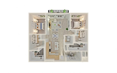 a floor plan of a house with a bedroom and a living room