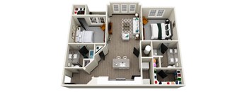bedroom floor plan an open concept living space with a fireplace and a balcony