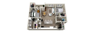 bedroom floor plan an in 3d