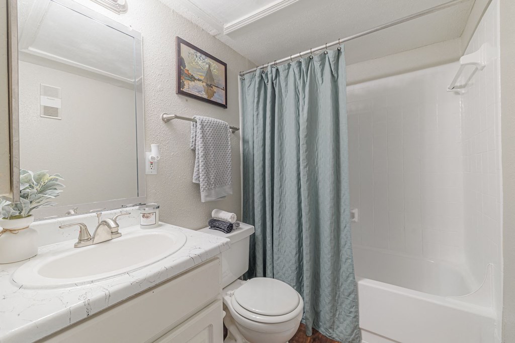 a bathroom with a shower and a sink and a toilet