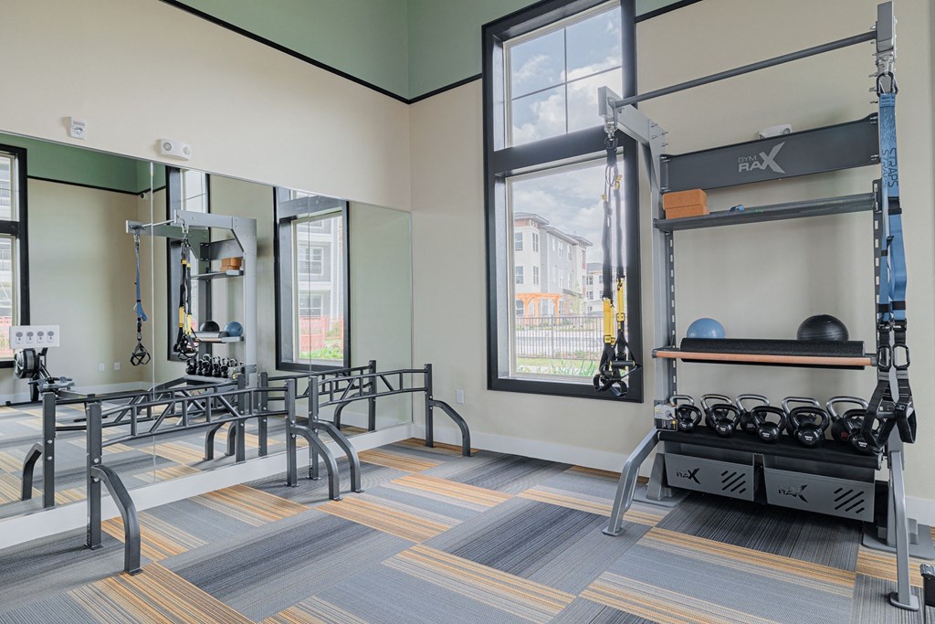 a weight room at the callaway house austin