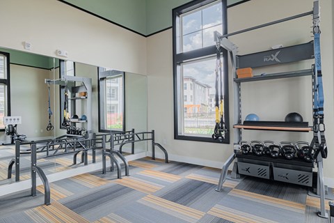a weight room at the callaway house austin