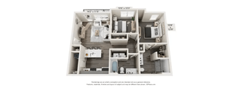 A black and white image of a floor plan of an apartment.