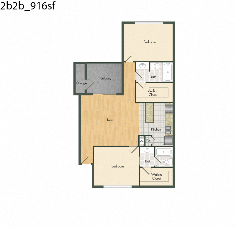 a floor plan of a unit with a bedroom and a living room