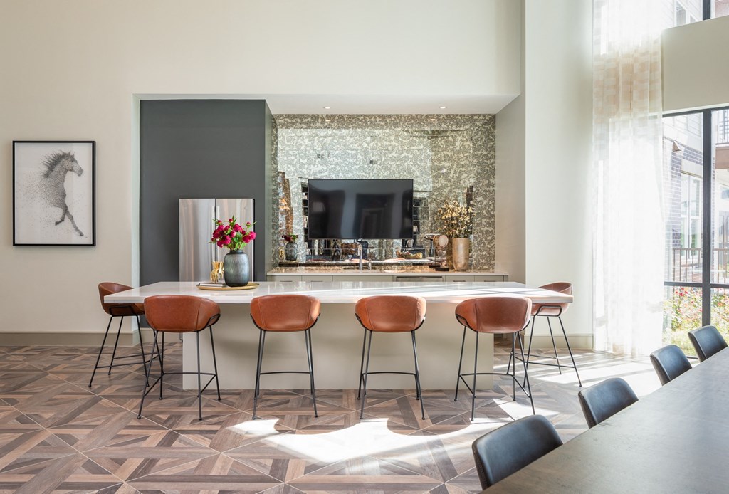 lobby kitchen with television