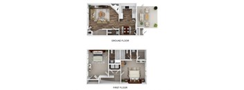 the outlook floor plan  grassy crossings apartment homes  670 sq ft