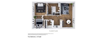 bedroom floor plan | luxury apartments in towson md | the southerly