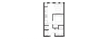 bedroom floor plan of a small modern house premium photo