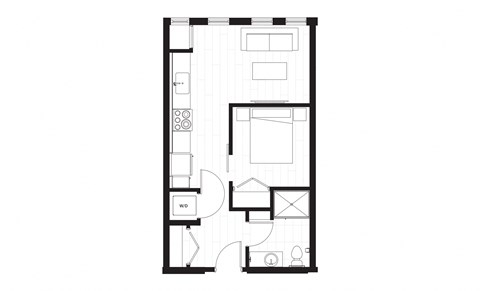 bedroom floor plan of a small modern house premium photo