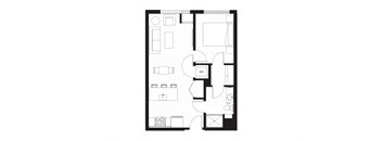 bedroom floor plan of a small apartment with roommates
