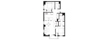 floor plan of the 1 bedroom floor plan average sized apartment