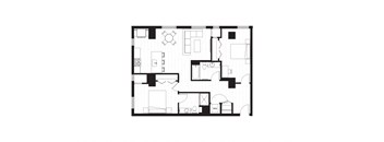 black and white floor plan of a house hypothetical