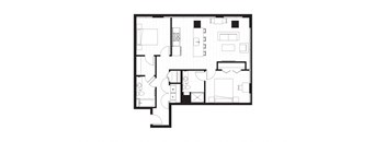 bedroom floor plan a residence
