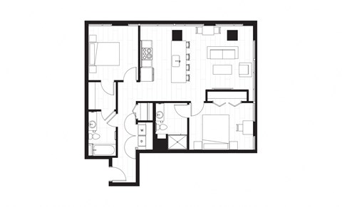 bedroom floor plan a residence