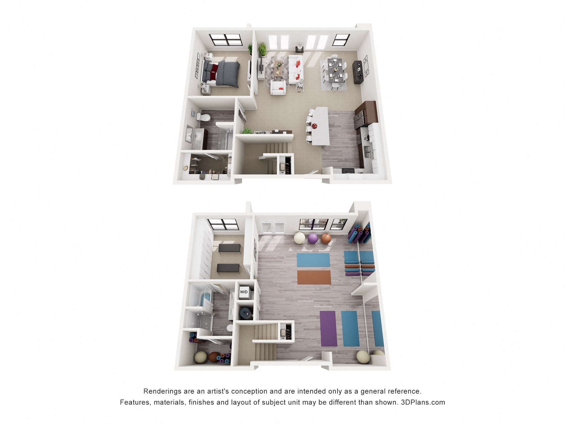 Two images of a floor plan of a house.