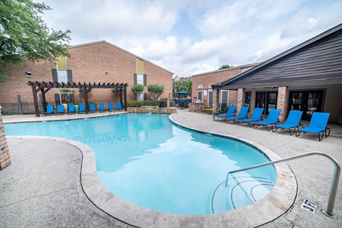 the swimming pool at our apartments
