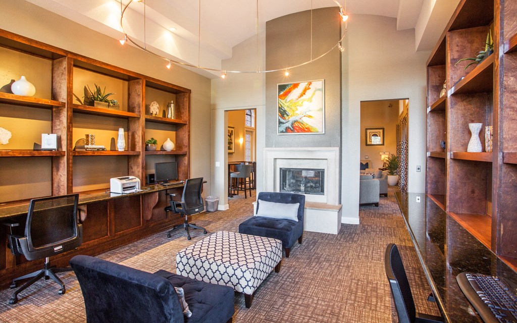 A living room with a fireplace and a couch.