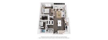 a 3d floor plan of a bedroom