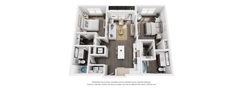 a 3 bedroom floorplan is shown in this image