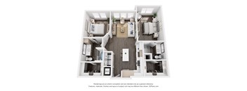 a 1 bedroom floorplan is shown with a bathroom and a living room