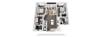a 1 bedroom floorplan is shown with a 3236 sq ft apartment