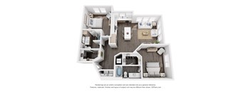 a 1 bedroom floorplan is shown in this illustration