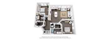 a 1 bedroom floorplan is shown with a bathroom and a living room