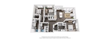 a 3 bedroom floor plan is shown in this image