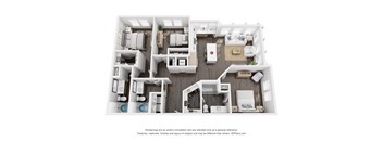a234 floor plan  1 bedroom  1199 square feet