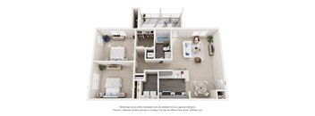 a 3 bedroom floor plan is shown in this illustration