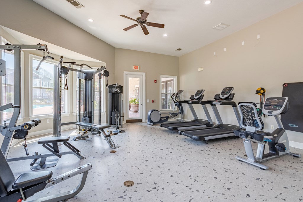 the gym with cardio equipment at 1861 muleshoe road