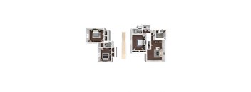 a 3d floor plan of a house with a window