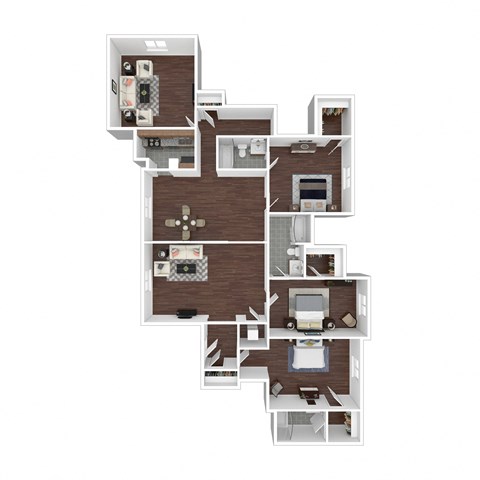 a floor plan of a house with a bedroom and a living room