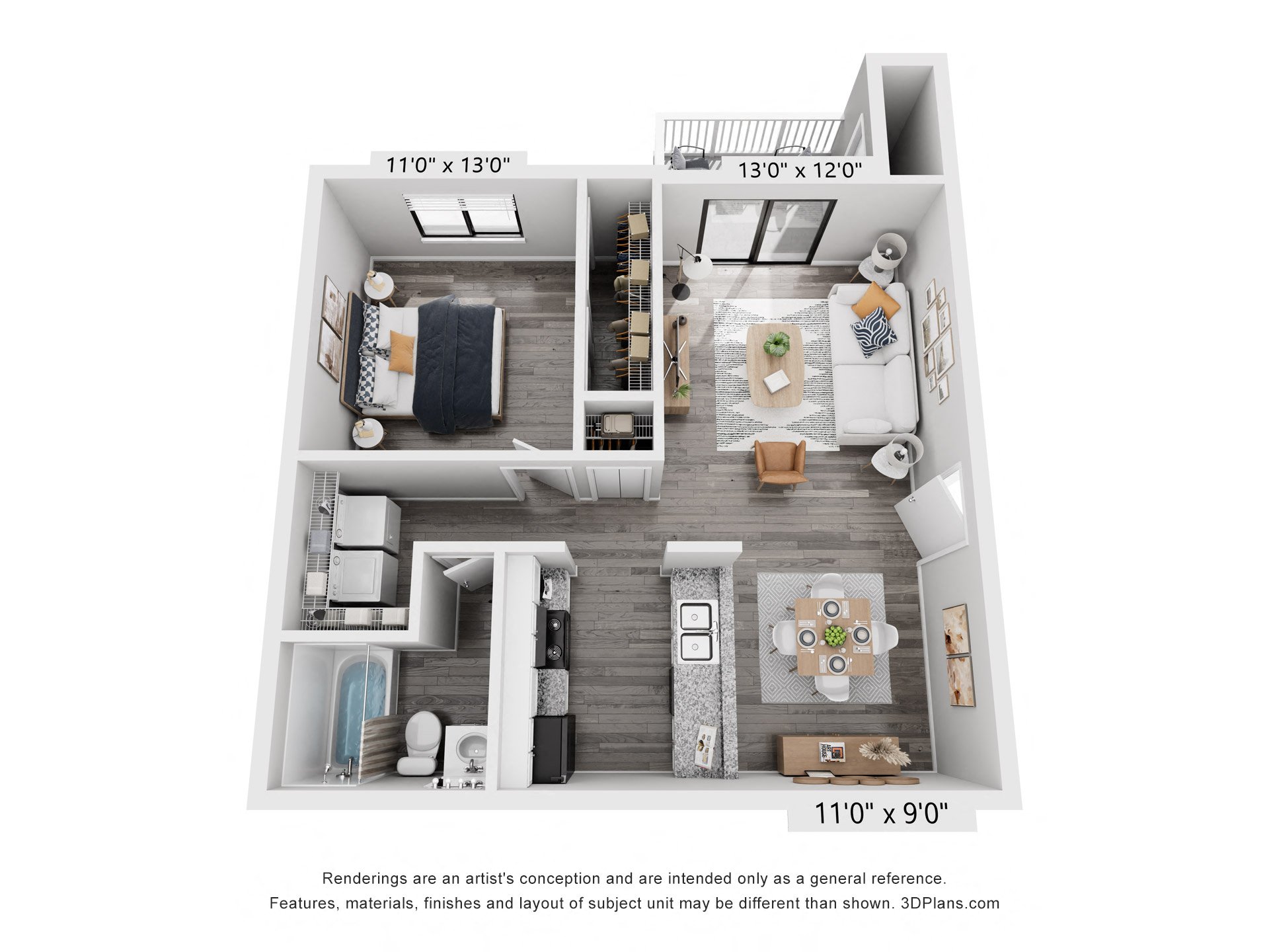 a 1 bedroom floor plan  summit  460 sq ft