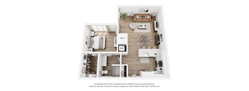 A floor plan of a house with labeled rooms.