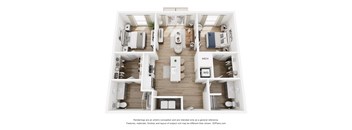 A floor plan of a house with labeled rooms.