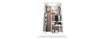 A small room with a bed, a desk, and a chair.