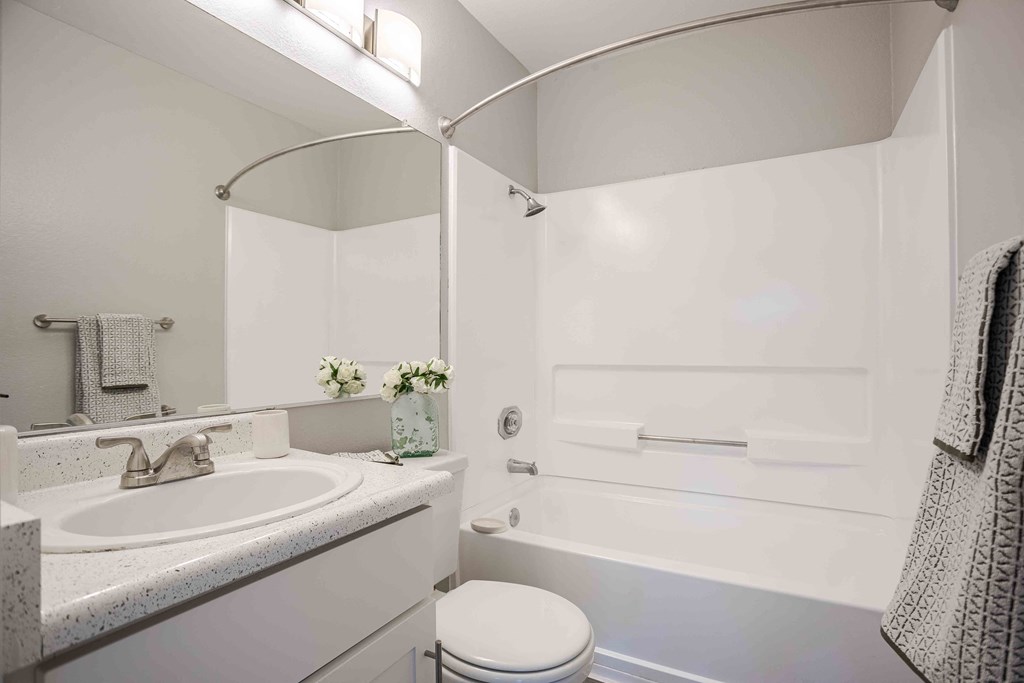 a white bathroom with a sink and a toilet