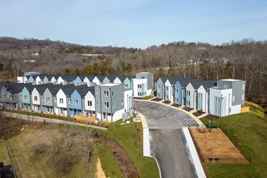 Aerial view of Yarra Townhomes