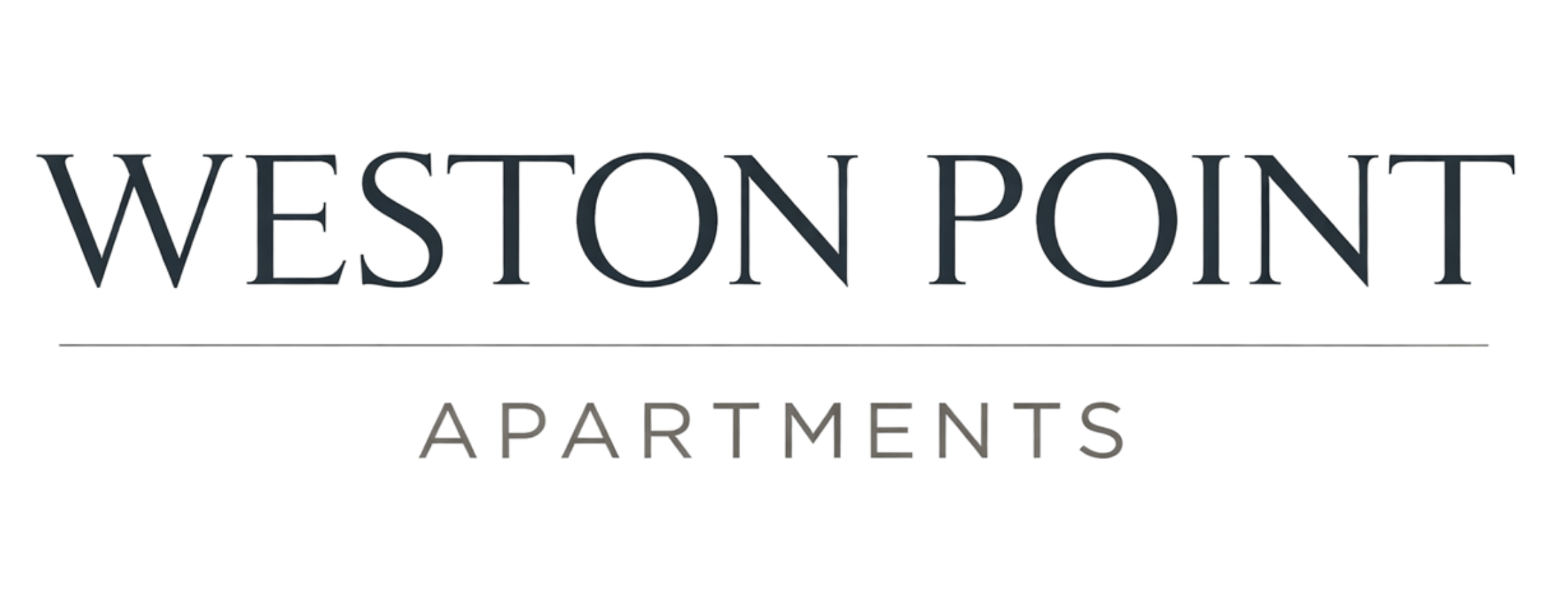 A sign that says Weston Point Apartments.