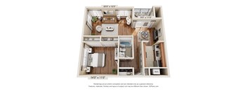 A 14'0" x 11'0" floor plan of a house with a kitchen, living room, and bathroom.