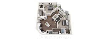 a 1 bedroom floorplan is shown in this illustration