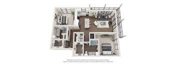 a 1 bedroom floorplan is shown in this image