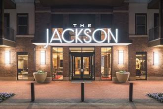 the lobby of the jackson hotel at night