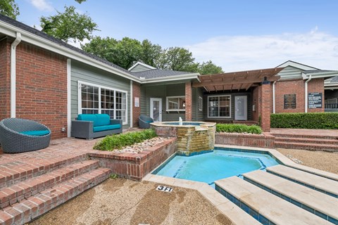 A house with a pool in the backyard.