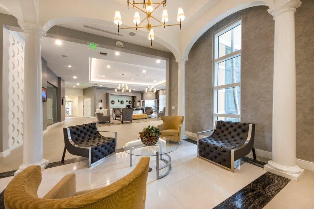 Waiting area in clubhouse